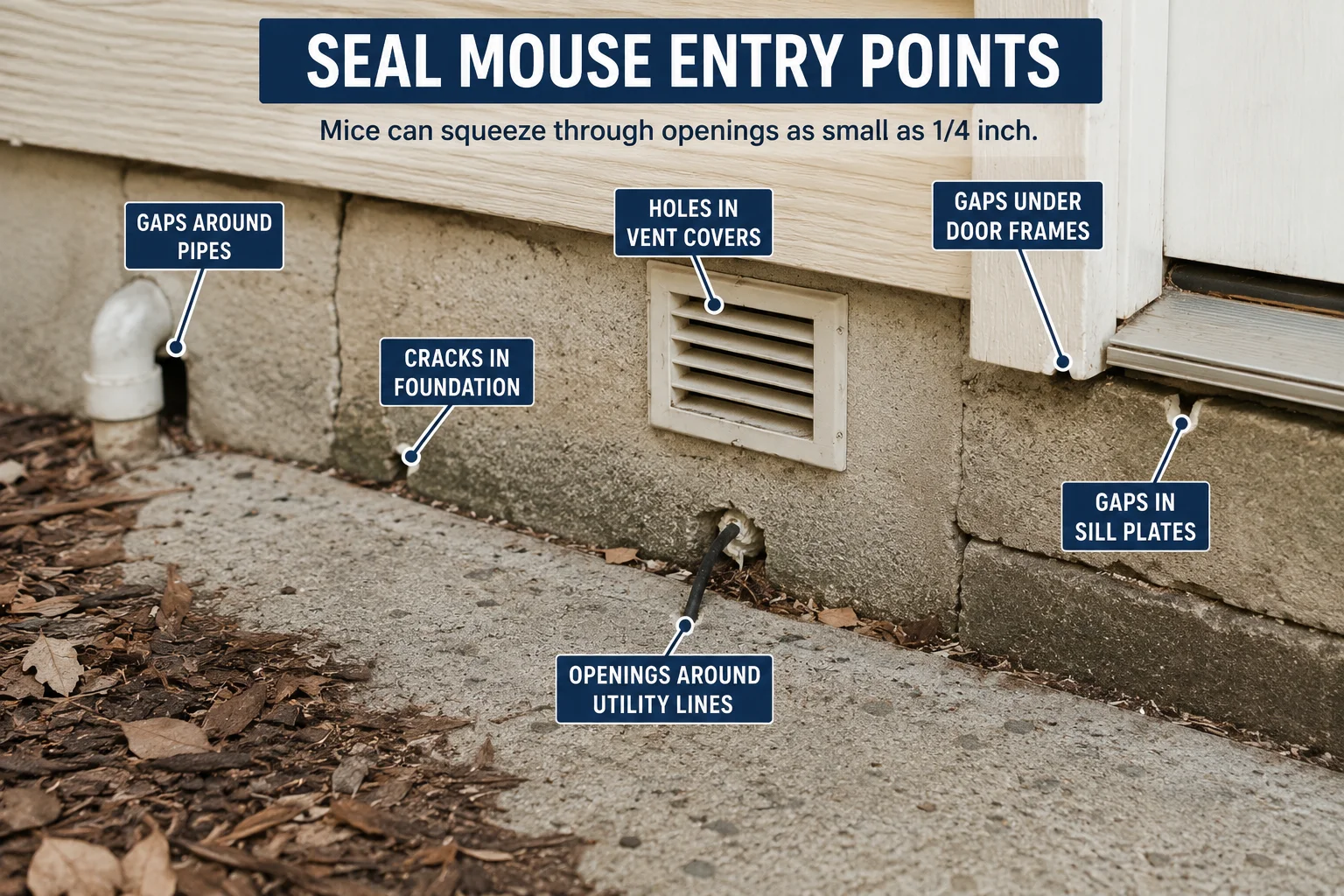 How To Get Rid Of Mice In House Fast: A Step-By-Step Guide 17 Seal Mouse Entry Points