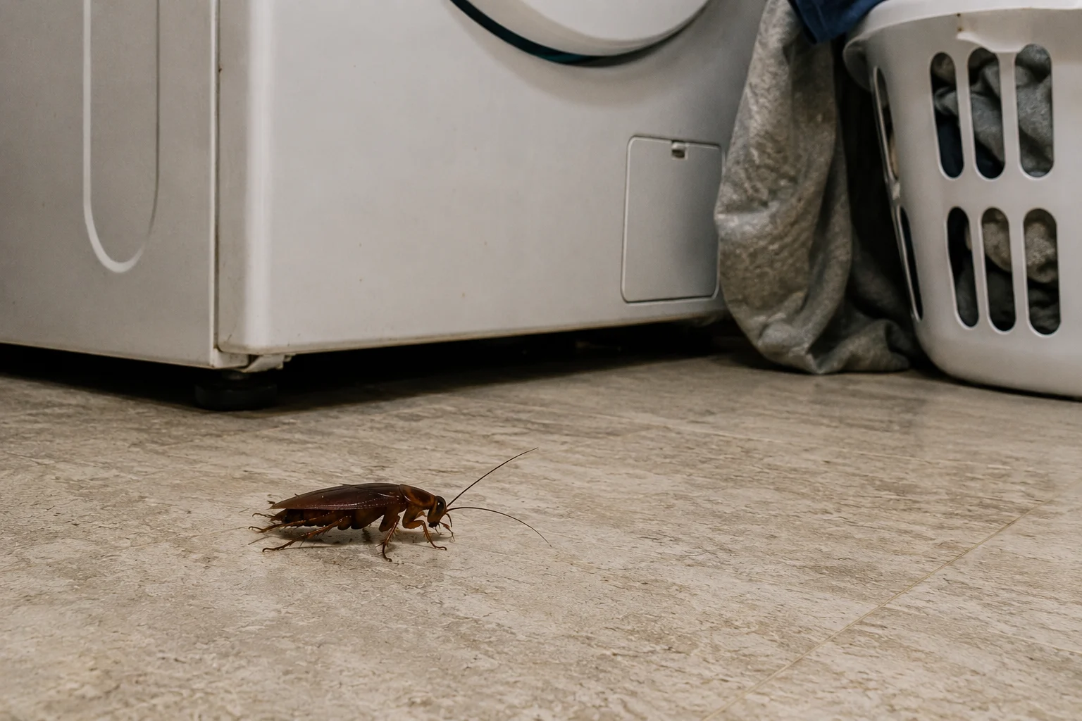 Signs Of A Cockroach Infestation: 9 Warning Clues Homeowners Should Not Ignore In 2026 5 Laundry areas